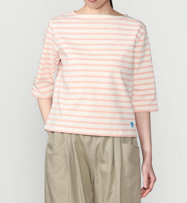 ORCIVAL「ORCIVAL | コットンロード ショートスリーブ ボートネックバスクシャツ WOMEN」|Tシャツ・カットソー|