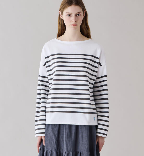 ORCIVAL「ORCIVAL | ラッセル ボートネック ワイドセーラーTシャツ WOMEN」|Tシャツ・カットソー|