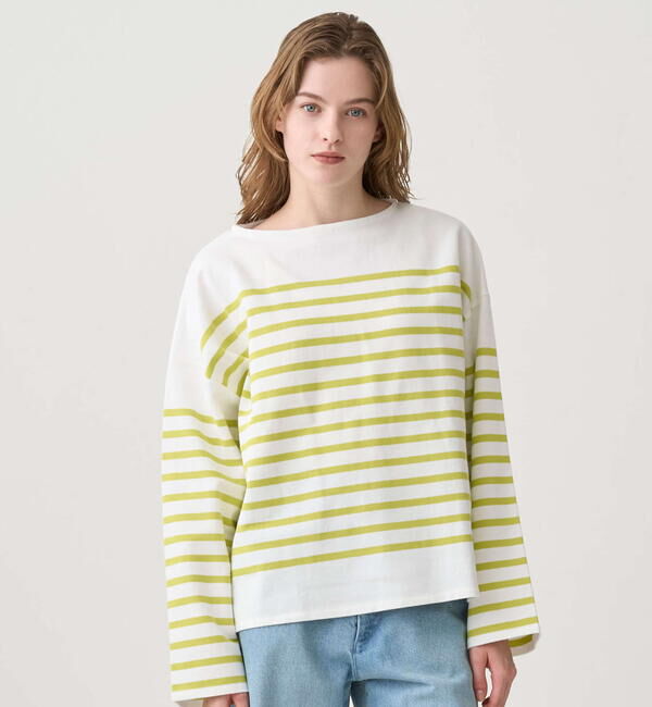 ORCIVAL「ORCIVAL | ラッセル ボートネック ワイドセーラーTシャツ WOMEN」|Tシャツ・カットソー|YELLOW系1