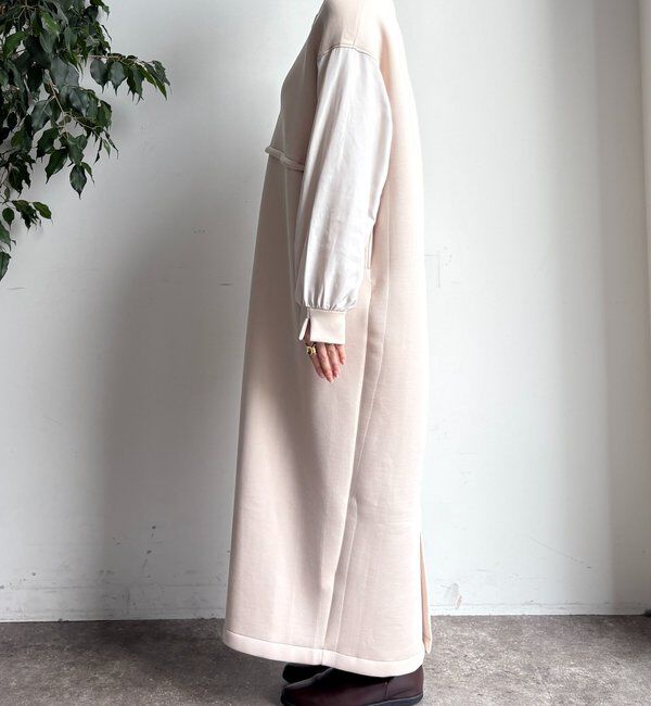  「袖異素材切替ダンボールワンピース」|ワンピース|