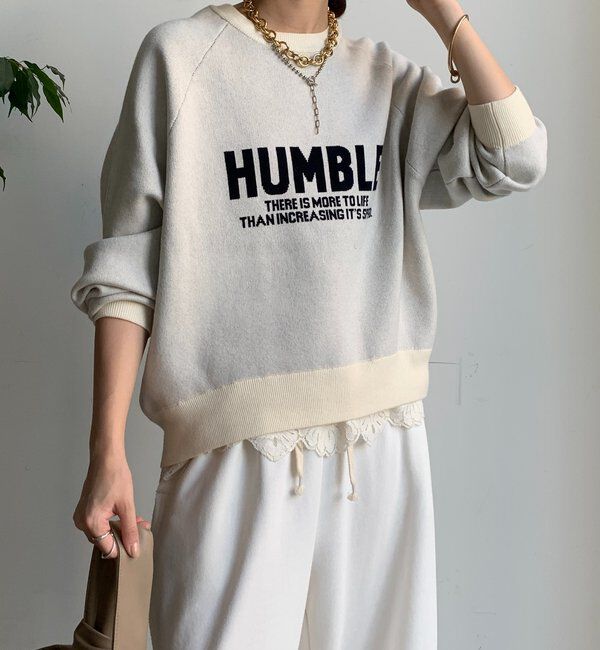  「インターシャロゴニット」|ニット・セーター|