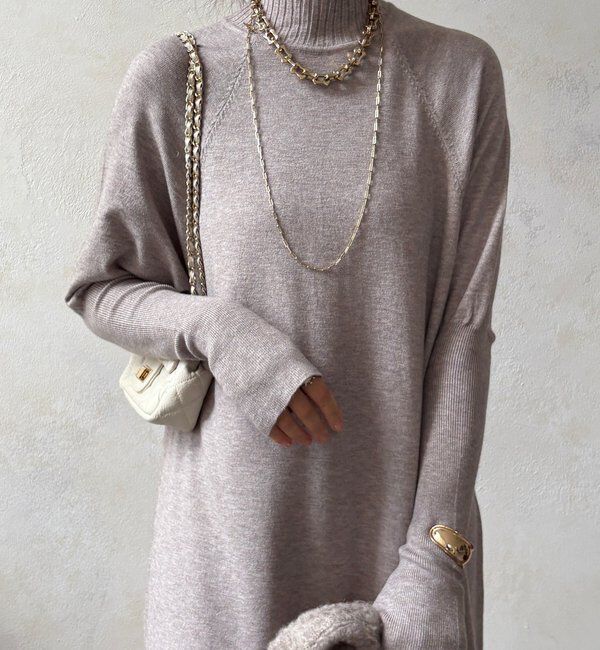  「【WEB限定】ニットカーデ＋ニットワンピースセット」|ワンピース|