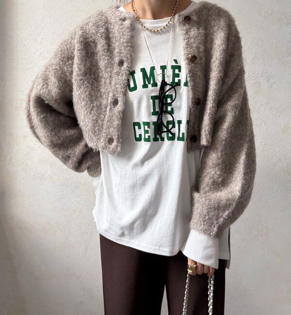  「【WEB限定】ニットカーデ＋ニットワンピースセット」|ワンピース|