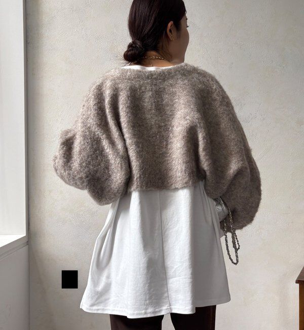  「【WEB限定】ニットカーデ＋ニットワンピースセット」|ワンピース|