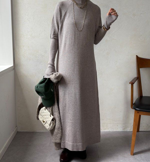  「【WEB限定】ニットカーデ＋ニットワンピースセット」|ワンピース|