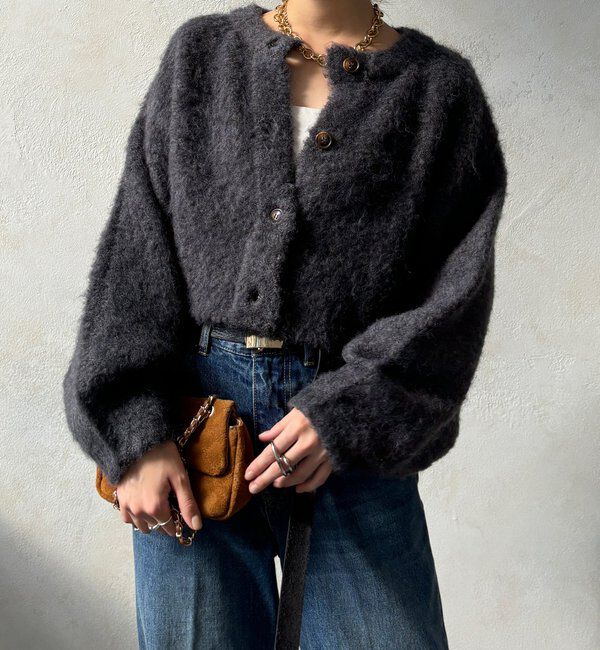  「【WEB限定】ニットカーデ＋ニットワンピースセット」|ワンピース|