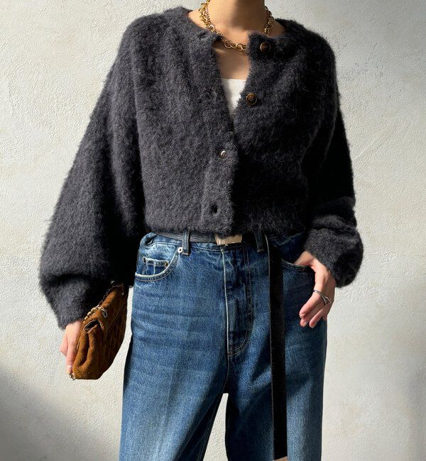  「【WEB限定】ニットカーデ＋ニットワンピースセット」|ワンピース|