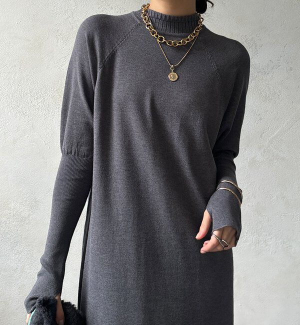  「【WEB限定】ニットカーデ＋ニットワンピースセット」|ワンピース|