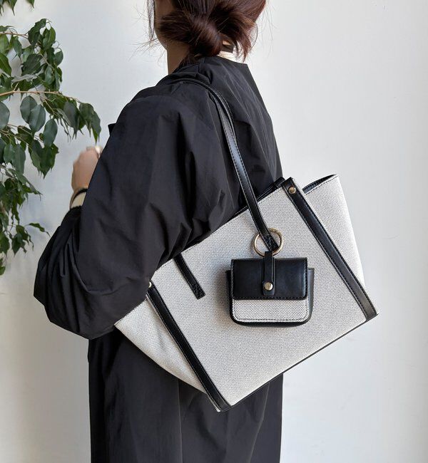  「【WEB限定】ミニポーチ付きエルガリートート」|トートバッグ|ブラック