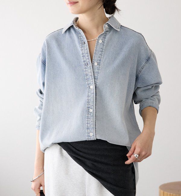  「【MONN.:.(モン)】クリアデニムシャツ」|シャツ・ブラウス|