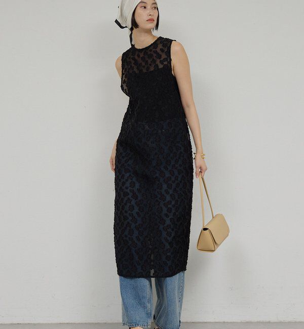 「ジャガードシアーワンピース」|ワンピース|