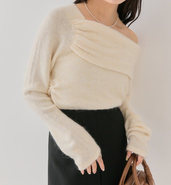  「ワンショルデザインニット」|ニット・セーター|