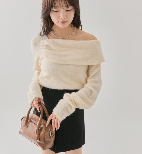 「ワンショルデザインニット」|ニット・セーター|