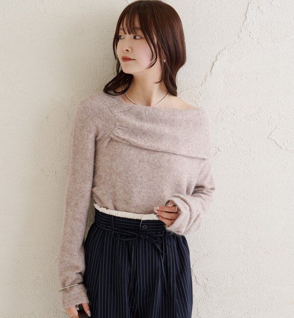  「ワンショルデザインニット」|ニット・セーター|