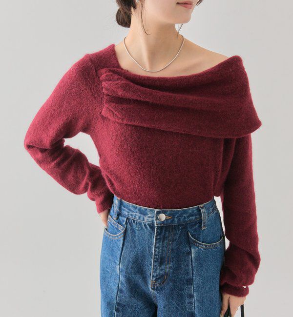  「ワンショルデザインニット」|ニット・セーター|