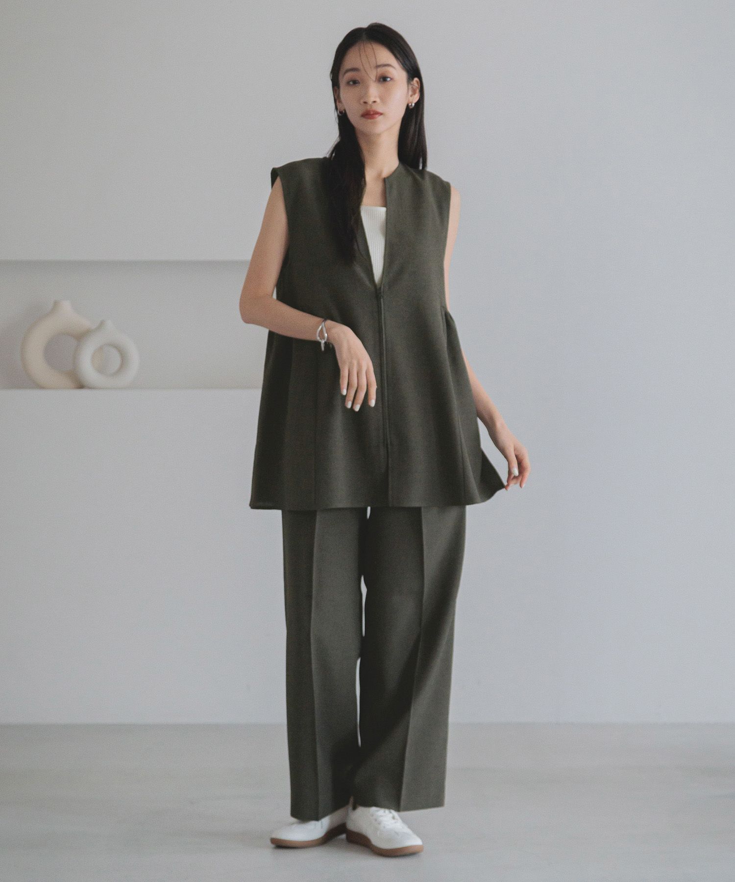 LOWRYS FARM「ホップサックワイドパンツ」|チノ|