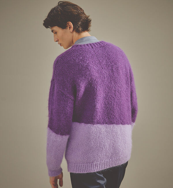 ABAHOUSE「【配色】シャギー モヘア  ニット / プルオーバー」|ニット・セーター|