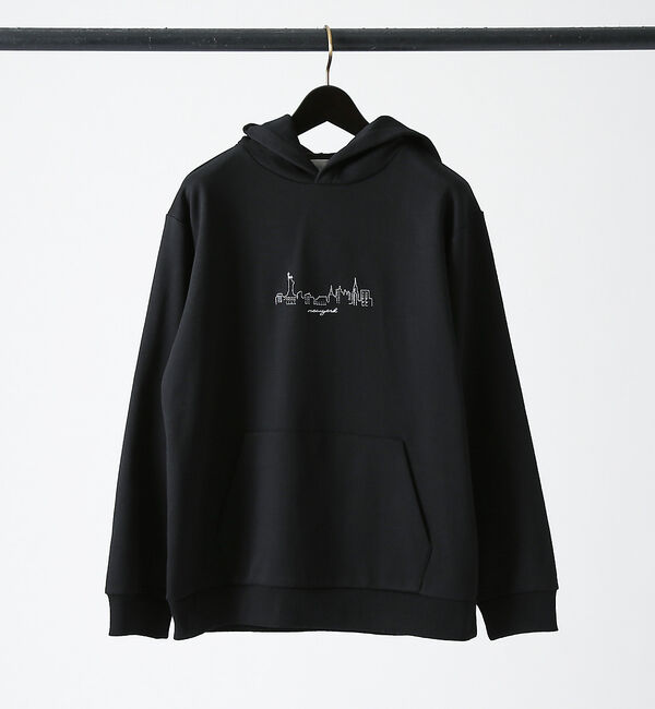 ABAHOUSE「【CITY】刺繍 プルオーバー パーカー」|パーカー|ブラック