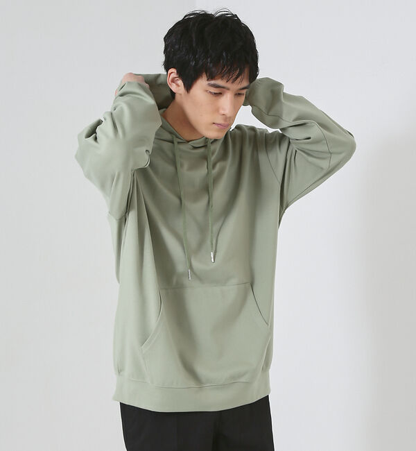 ABAHOUSE「【インバーテッドプリーツ】ダンボール プルオーバー パーカー」|パーカー|