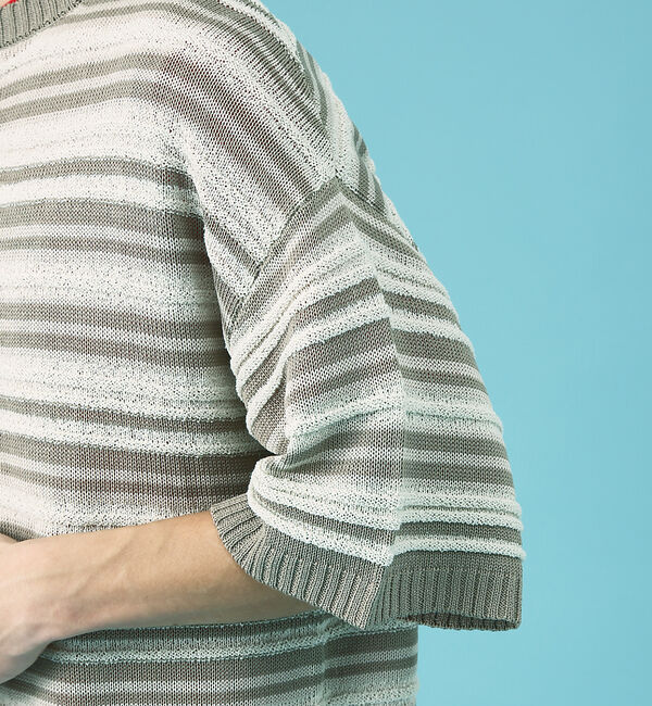 ABAHOUSE「【WEB限定】ランダムボーダーサマーニット/ユニセックス」|ニット・セーター|