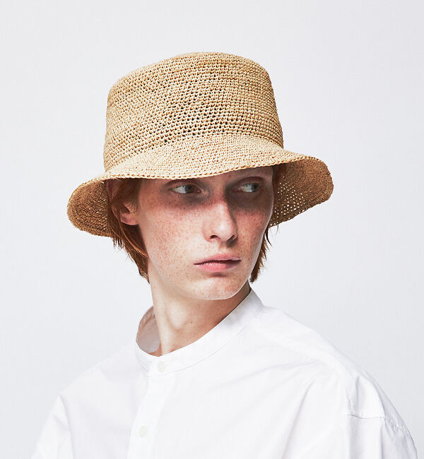 ABAHOUSE「【RUBEN/ルーベン】RAFFIA BUCKET /ラフィアバケット細編み」|その他|ベージュ