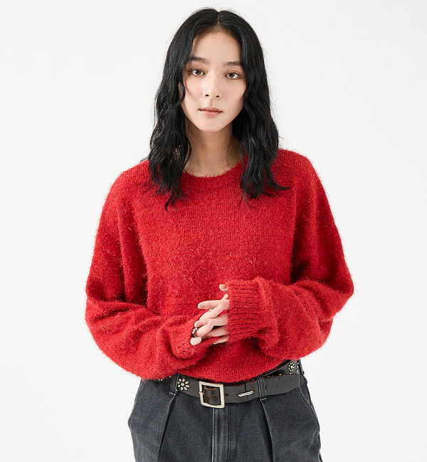 ABAHOUSE「【Revo.レボ】 モヘアライク オーバーニット/ルーズフィット /ユニセックス」|ニット・セーター|