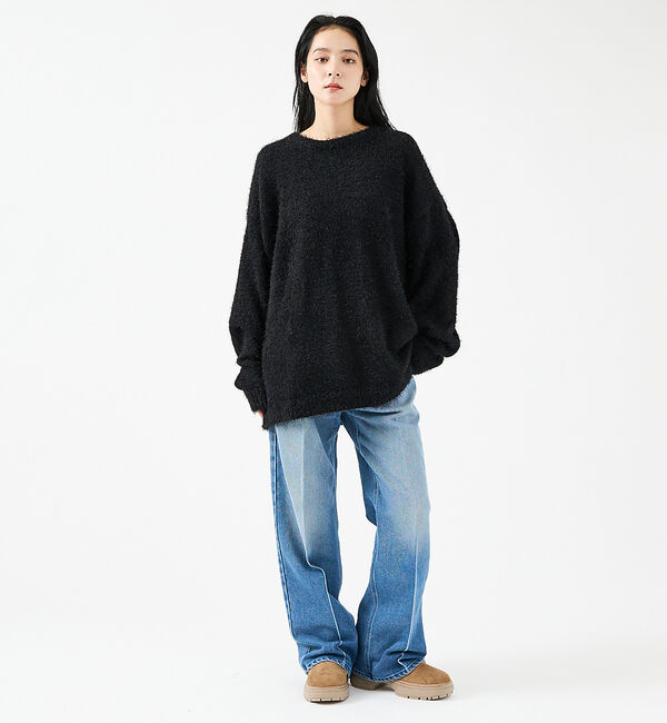 ABAHOUSE「【Revo.レボ】 モヘアライク オーバーニット/ルーズフィット /ユニセックス」|ニット・セーター|