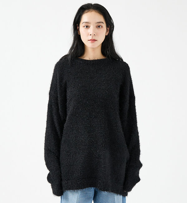 ABAHOUSE「【Revo.レボ】 モヘアライク オーバーニット/ルーズフィット /ユニセックス」|ニット・セーター|