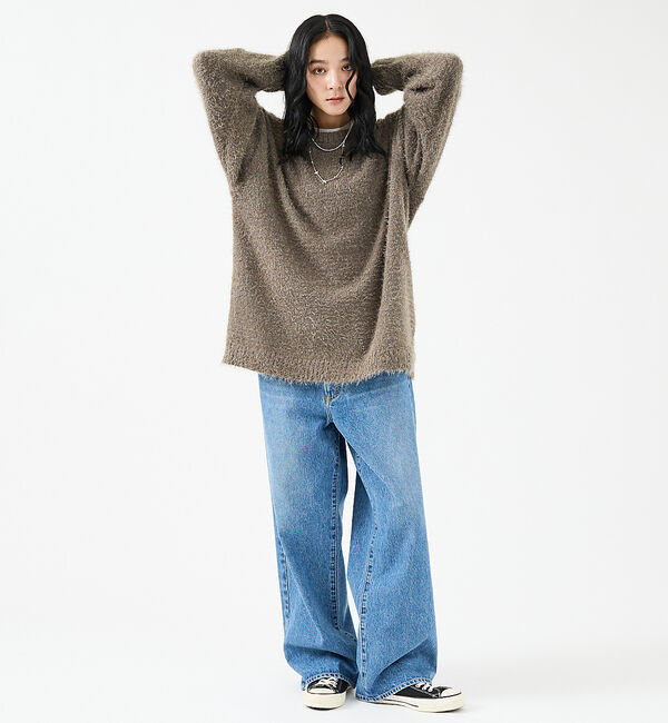 ABAHOUSE「【Revo.レボ】 モヘアライク オーバーニット/ルーズフィット /ユニセックス」|ニット・セーター|