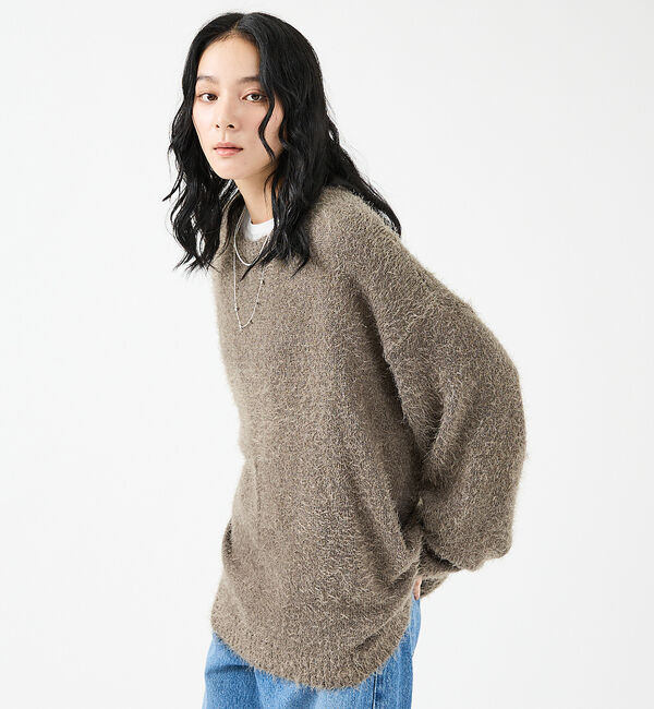 ABAHOUSE「【Revo.レボ】 モヘアライク オーバーニット/ルーズフィット /ユニセックス」|ニット・セーター|