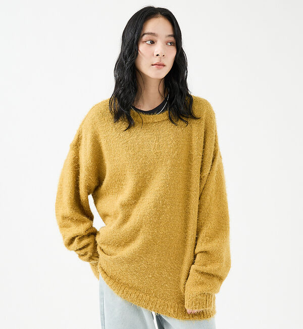 ABAHOUSE「【Revo.レボ】 モヘアライク オーバーニット/ルーズフィット /ユニセックス」|ニット・セーター|