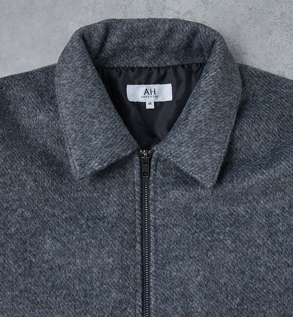 ABAHOUSE「【AH ABAHOUSE】クロップド ダブルジップアップ シャギーブルゾン」|ブルゾン・スタジャン|