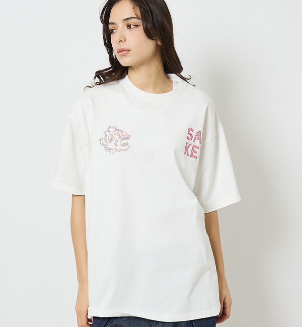 ABAHOUSE「【YOIDORE/ヨイドレ】 酒愛好家　刺繍Tシャツ/SAKE ネオンプリントＴ」|Tシャツ・カットソー|