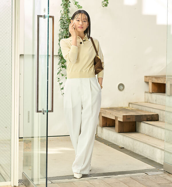 Rouge vif「カラースキームポロニットプルオーバー」|ニット・セーター|