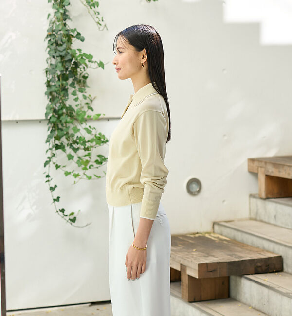 Rouge vif「カラースキームポロニットプルオーバー」|ニット・セーター|