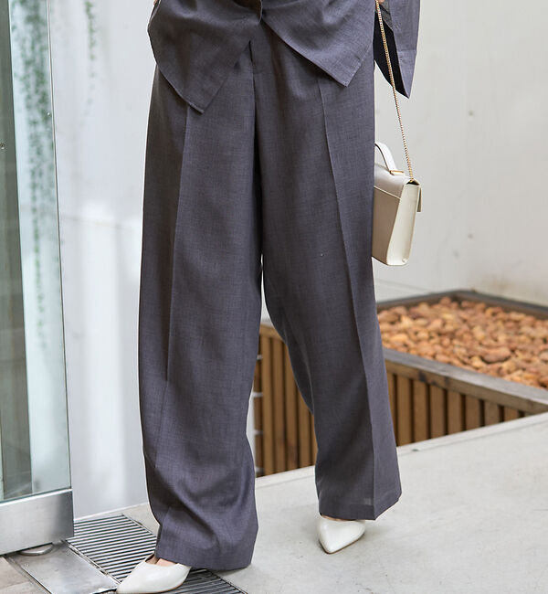 Rouge vif「【セットアップ対応】エアリーボイルパンツ」|その他|チャコールグレー