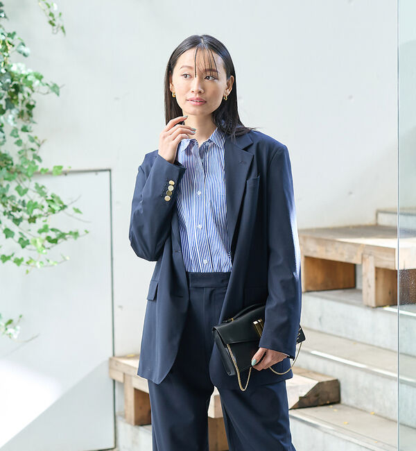 Rouge vif「【セットアップ対応】ビッグシルエットシングルジャケット」|テーラードジャケット|