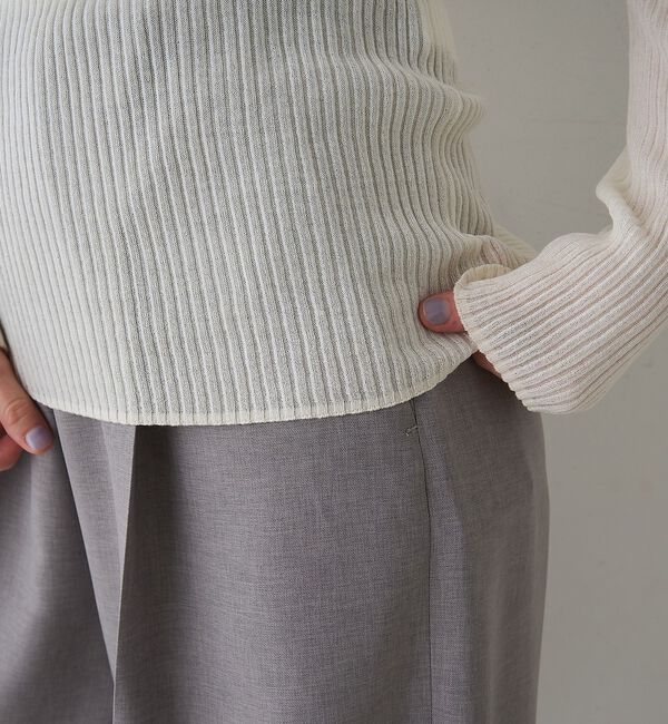 Rouge vif「防縮Wシアーポロリブニット」|ニット・セーター|