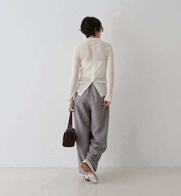 Rouge vif「防縮Wシアーポロリブニット」|ニット・セーター|