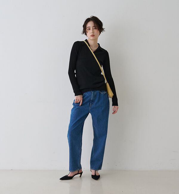 Rouge vif「防縮Wシアーポロリブニット」|ニット・セーター|