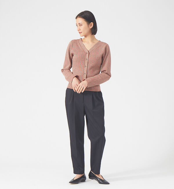 qualite「カラーメランジ2WAYリブニット」|ニット・セーター|