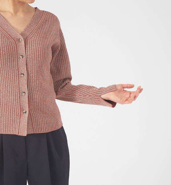 qualite「カラーメランジ2WAYリブニット」|ニット・セーター|