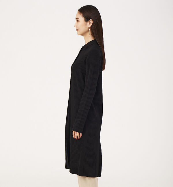 qualite「《アンサンブル対応》シャツ衿リブカーディガン」|カーディガン|