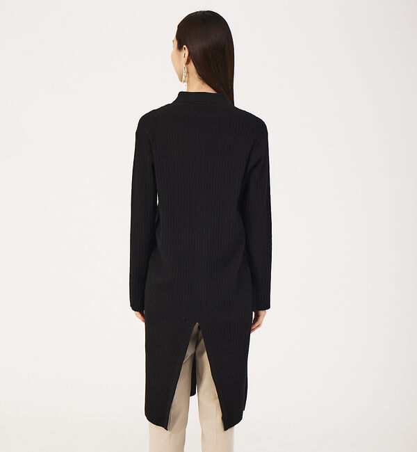 qualite「《アンサンブル対応》シャツ衿リブカーディガン」|カーディガン|