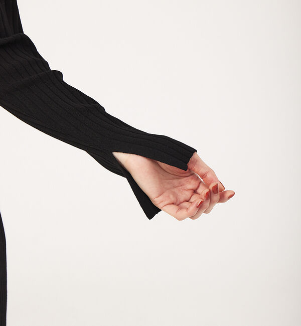 qualite「《アンサンブル対応》シャツ衿リブカーディガン」|カーディガン|