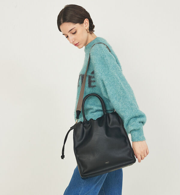 LOWELL things「Poche/ドローストリングトートＬ」|トートバッグ|ブラック