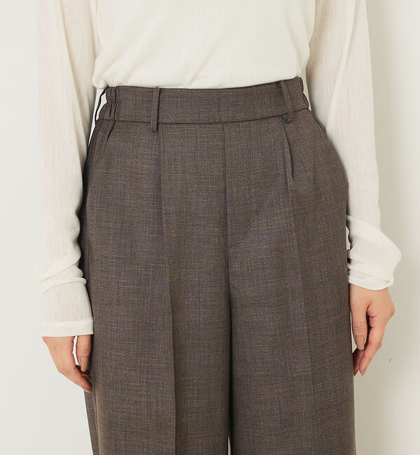 abahouse mavie「【セットアップ対応】グレンチェックセミワイドパンツ」|その他|