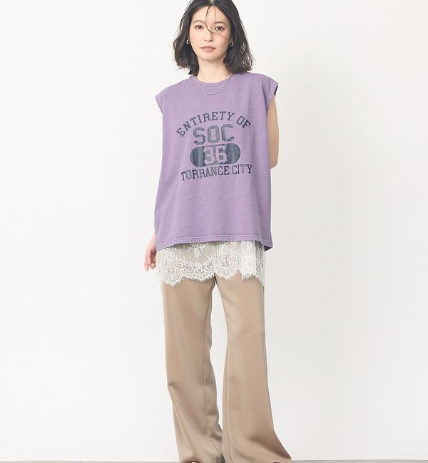 abahouse mavie「【レイヤード映え】サテン裾レースキャミソール」|キャミソール|