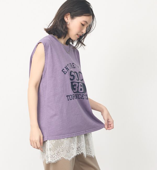 abahouse mavie「【レイヤード映え】サテン裾レースキャミソール」|キャミソール|