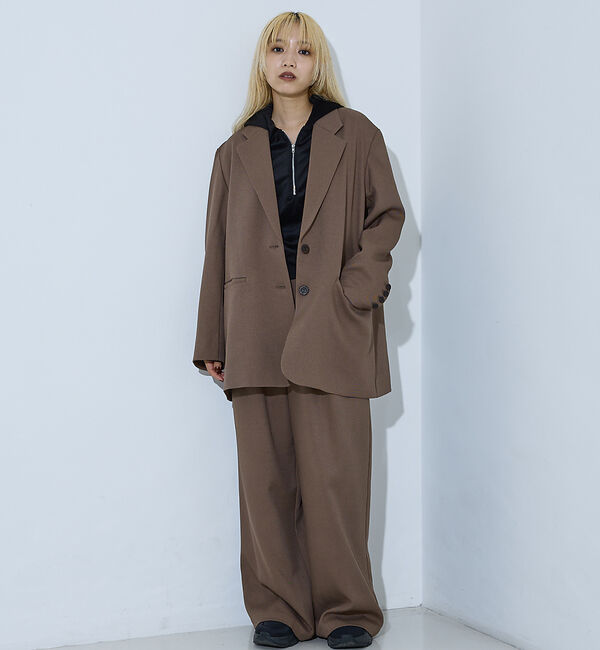 NOMINE「【セットアップ】タックワイドパンツ」|その他|